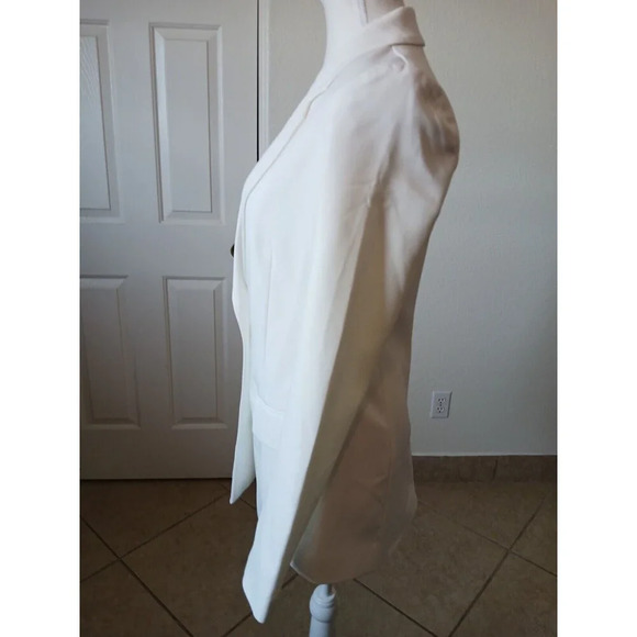 The Drop Blake Long Blazer Cream Ivory  Single Button Notched Collar Size XXS - Picture 5 of 16